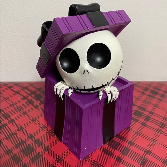 Disney Other - Nightmare Before Christmas Jack Skellington Purple Gift Box Figurine Head htf